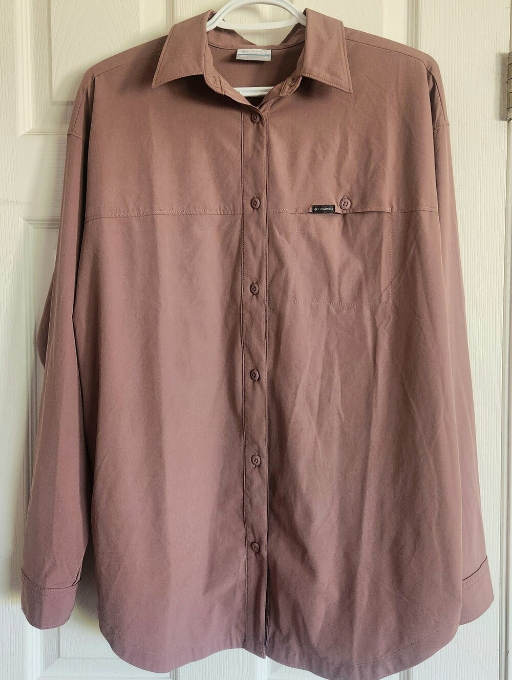 Columbia Button-Up Shirt in Dusty Mauve